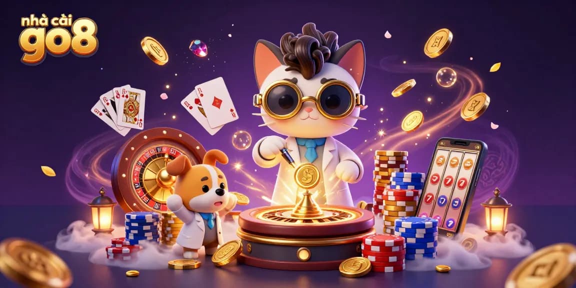Experience gaming excitement at nhà cái go8 with dynamic 3D casino elements in action.