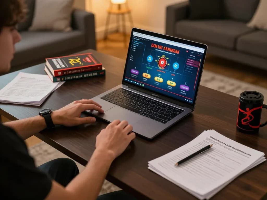 Engage in LUCKY88 đăng nhập while enjoying online casino gameplay at home, focused on strategies and gameplay.