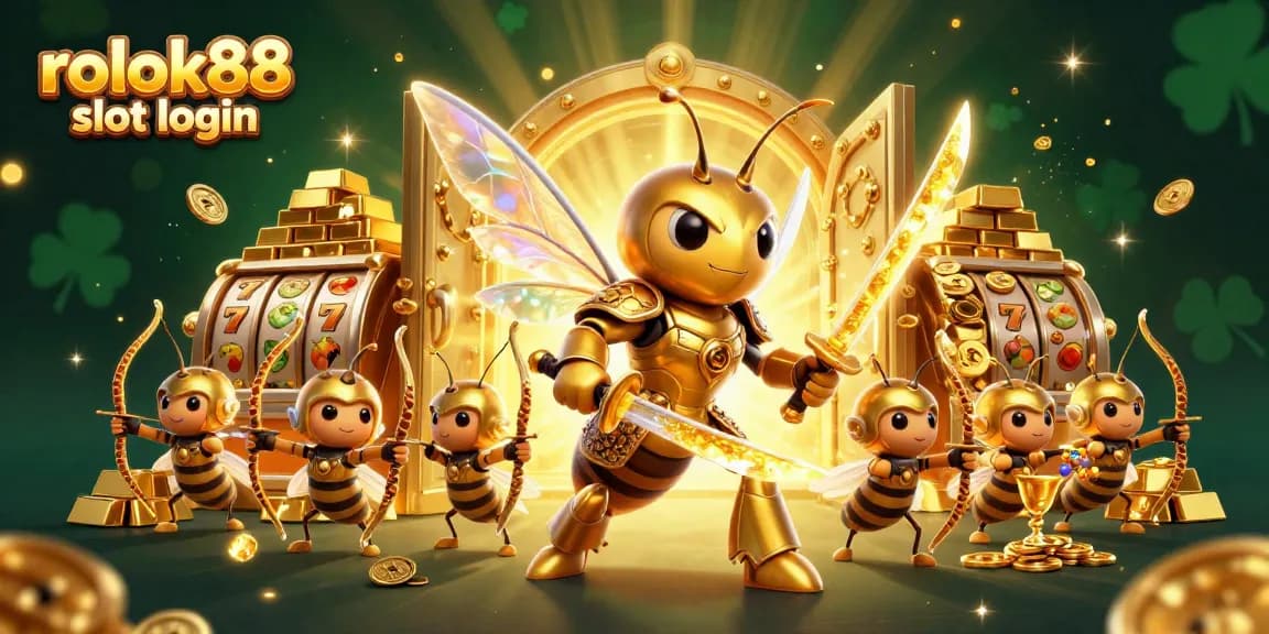 Engage in thrilling slots at rokok88 slot login while being captivated by a dynamic 3D casino scene.
