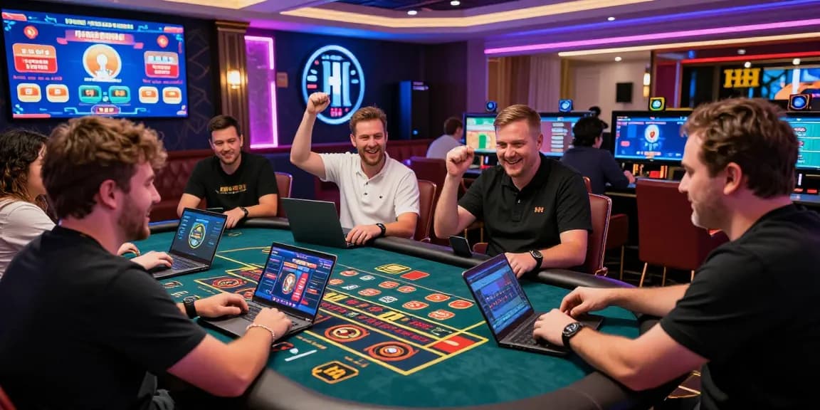 Exciting online gaming experience at HM 88 with diverse players celebrating wins.