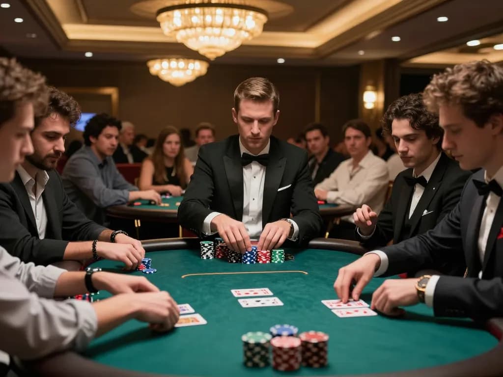 Watch players thrill with poker strategies at 98win during high-stakes game.