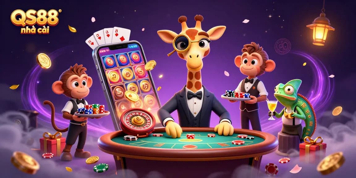 Engage with exciting games at QS88 nhà cái, featuring vibrant characters and dynamic gambling elements.