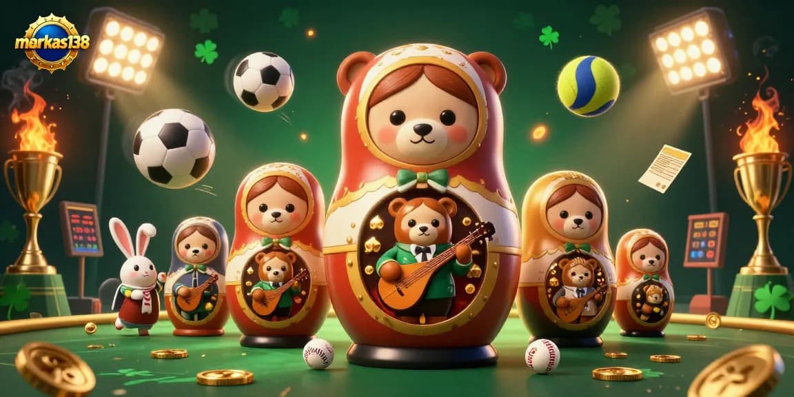 Betting action at markas138 with vibrant casino themes and energetic characters