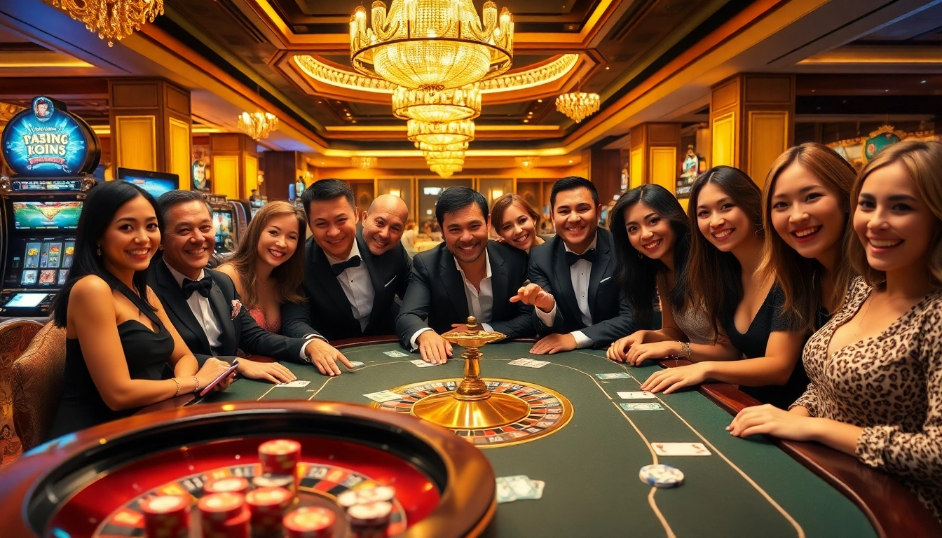 Thrilling gameplay at Nhà cái Luck8, showcasing poker chips and roulette wheel excitement.