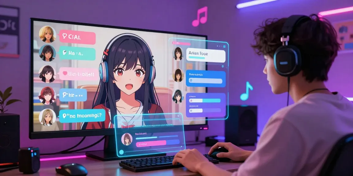 Interactive ai hentai chat interface showcasing a user engaging with an anime character, highlighting excitement and creativity in digital interactions.