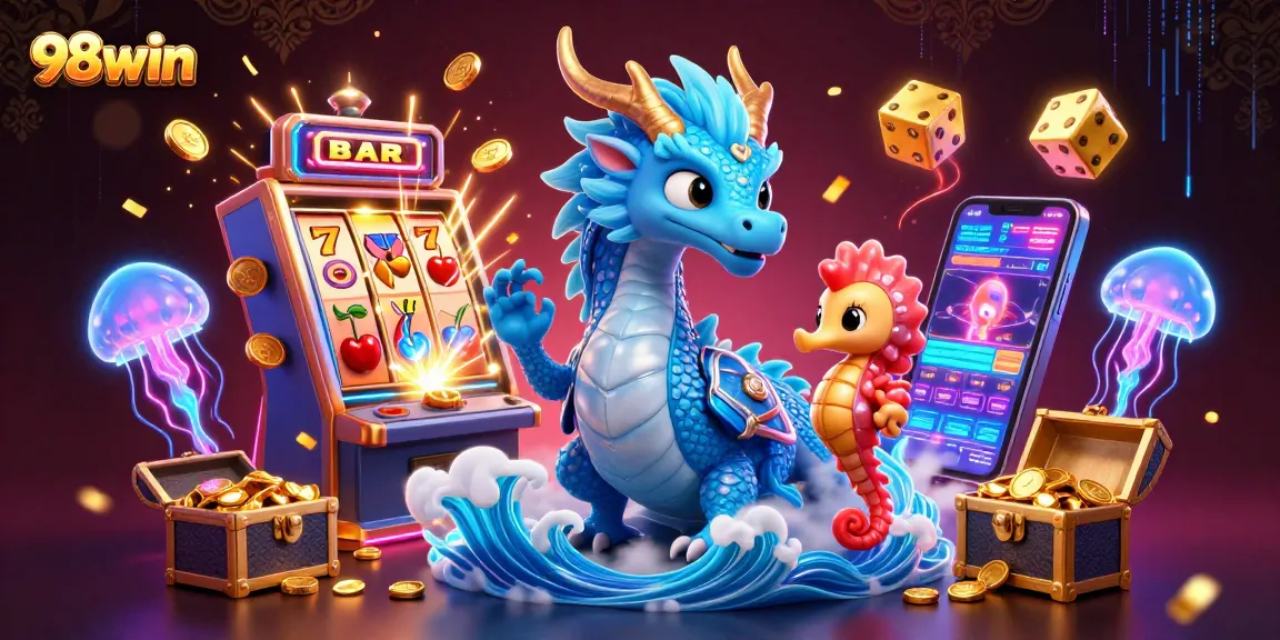 Win big with 98win in an exciting 3D casino adventure filled with vibrant elements.