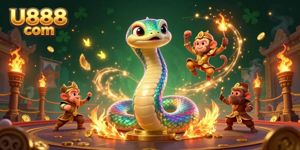 Experience thrilling gameplay with U888 com, featuring vibrant casino elements and magical characters.