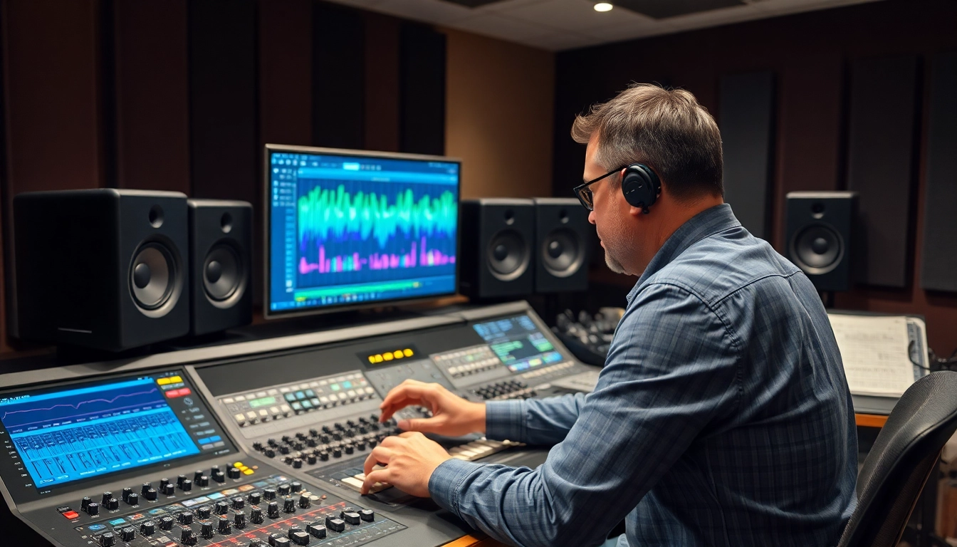 Experience online audio mastering with a professional audio engineer adjusting sound levels.