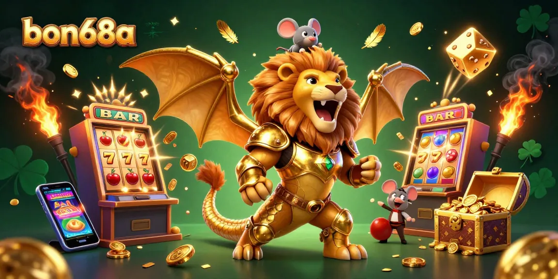 Experience the thrill of winning at bon68a with dynamic slot machines and a majestic chimera championing fortune.