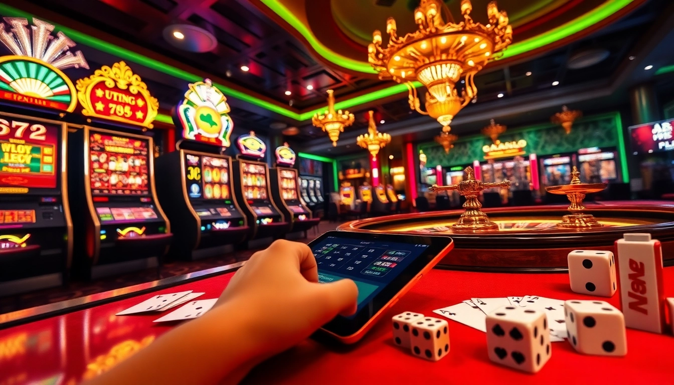 Experience the thrill of online gambling with trang chủ 789f, featuring poker chips and a roulette wheel.