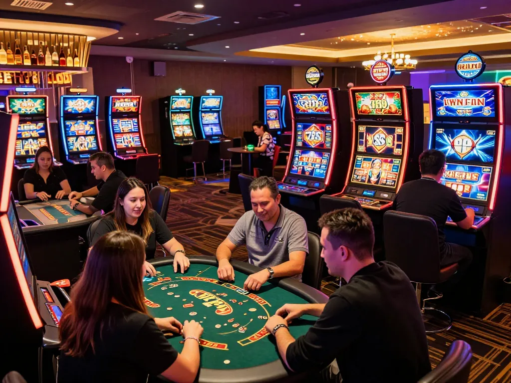 Vibrant gaming atmosphere at the 789 club featuring players enjoying various slots and card games.