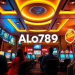 Experience ALo789's vibrant online gambling with engaging gaming visuals in a modern casino.