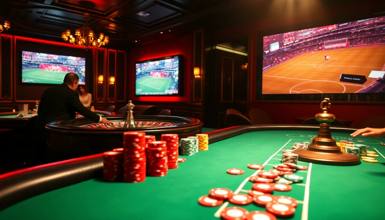 bóng đá trực tiếp Ngoại hạng Anh meets high-stakes poker in a luxurious casino scene.