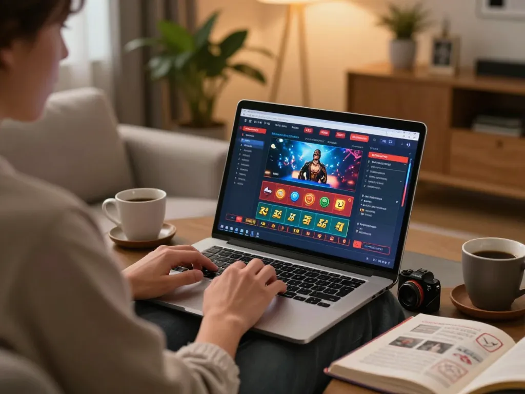 Playing online casino games at home using https://vin88.football/ with strategic preparations.