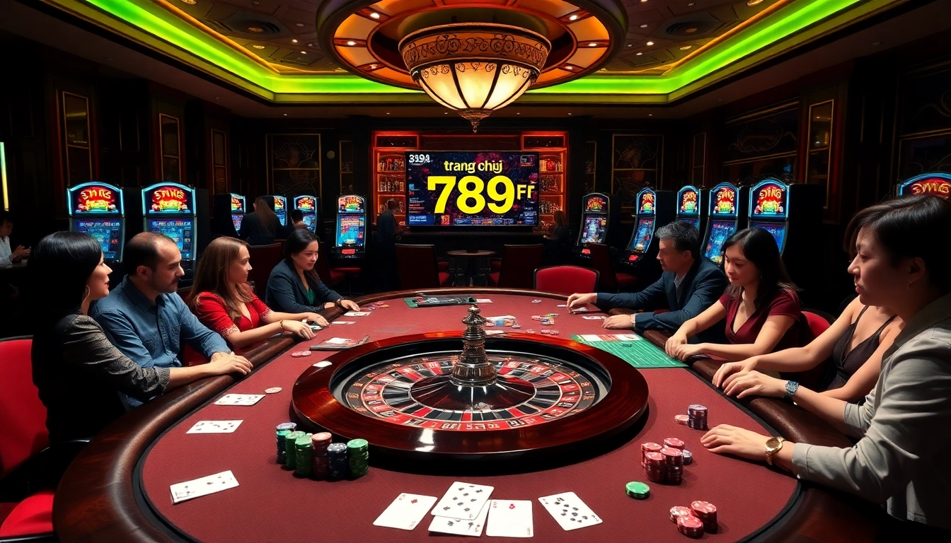 Experience the excitement at trang chủ 789f with vibrant casino games, colorful chips, and a thrilling atmosphere.