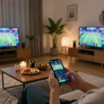 Engaging gameplay using the nk88 app on a smartphone while enjoying a cozy home setting