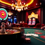 Experience thrilling excitement at nhà cái UU88 with vibrant slot machines and a classic roulette wheel, showcasing premium gambling action.