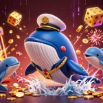 Enhance your casino experience with luxury138, featuring vibrant 3D whale, narwhal, and playful dolphins in action with jackpot elements.