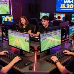 Players enjoying various games at HM88's vibrant online casino scene, showcasing excitement and community.