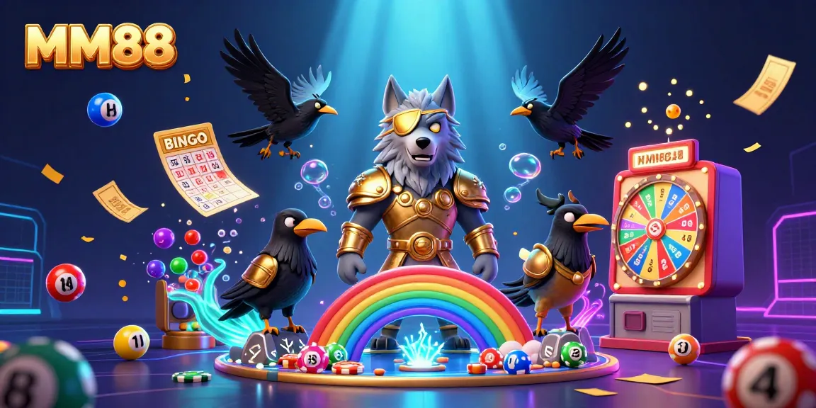 Experience thrilling gameplay at MM88 with Odin and mythical elements amidst vibrant lottery symbols.
