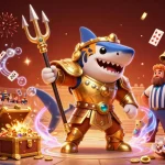 Experience thrilling gameplay with LX88 in a vibrant underwater casino scene filled with treasures and excitement.